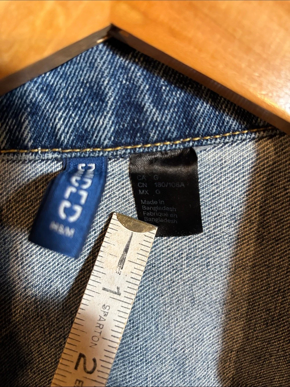 H&M Distressed Blue Denim Jacket - Men’s Casual Trucker Jacket
